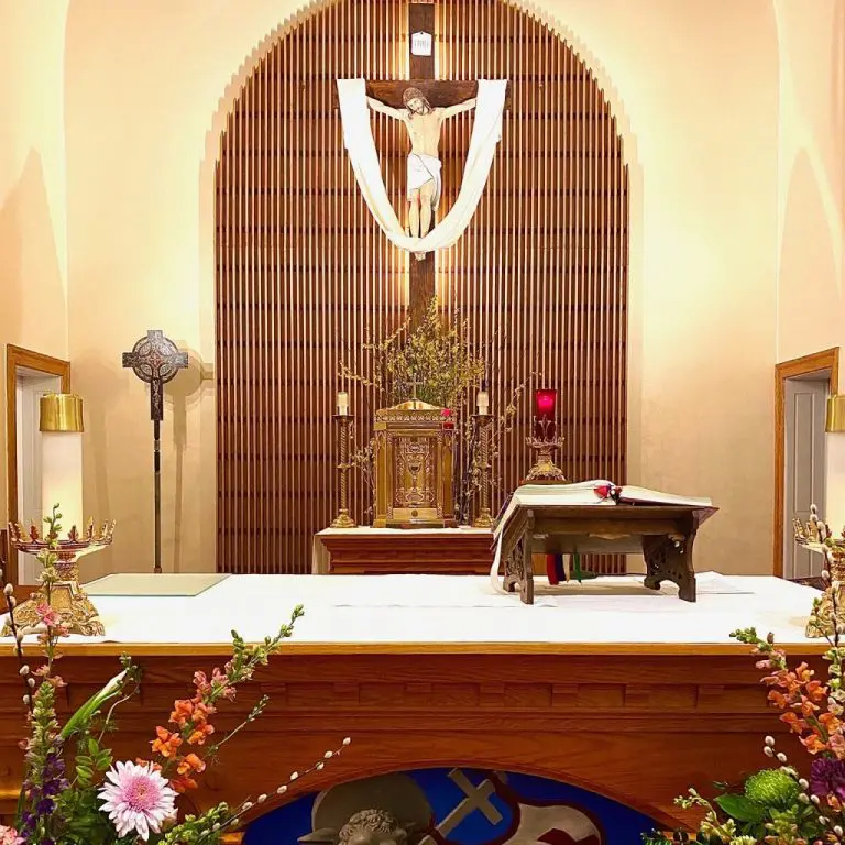 Easter altar in the church