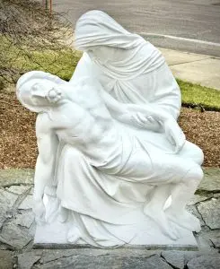 Pieta, beautifully restored by artist Diana Amado.