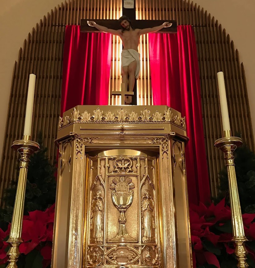 tabernacle with crucifix